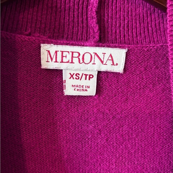 Merona Women's Fuchsia Open Front Cardigan - Picture 2 of 5